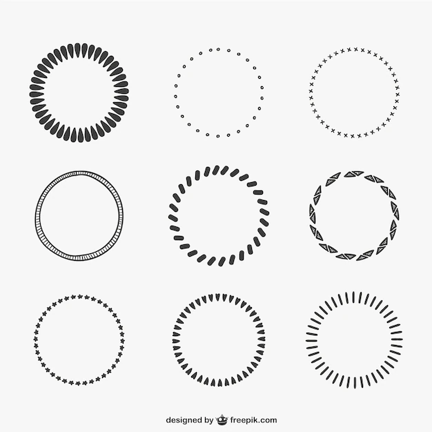 Free Vector | Calligraphic circles