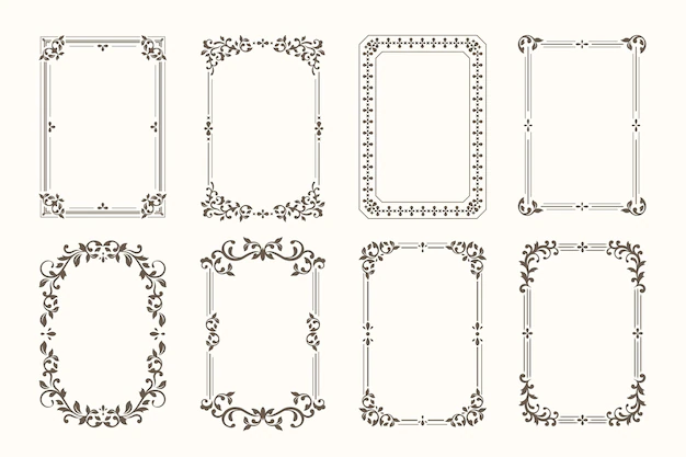 Free Vector | Calligraphic ornamental frame collection