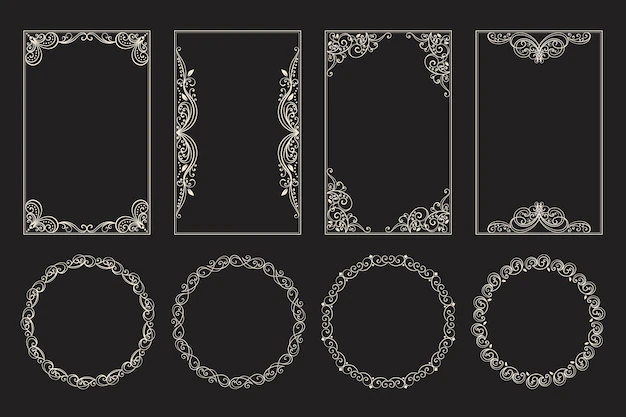 Free Vector | Calligraphic ornamental frame
