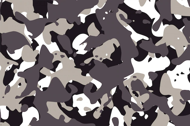 Free Vector | Camouflage pattern texture in gray shades background