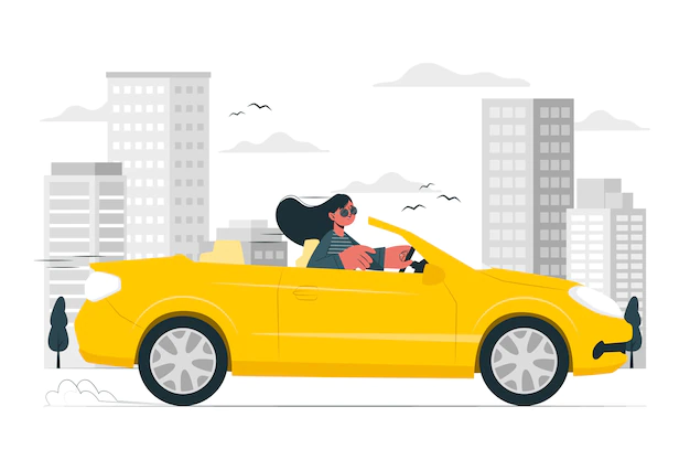 Free Vector | Car driving concept illustration
