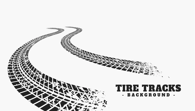 Free Vector | Car tire track wheel print background