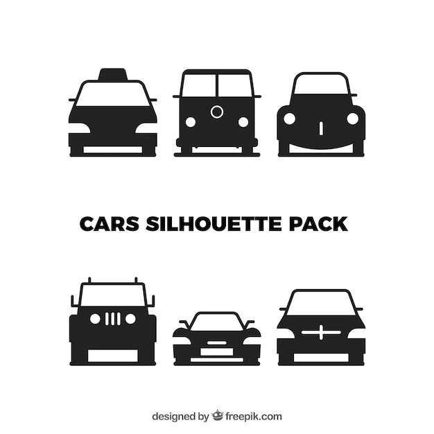 Free Vector | Cars silhouette pack