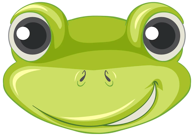 Free Vector | Cartoon face of green frog
