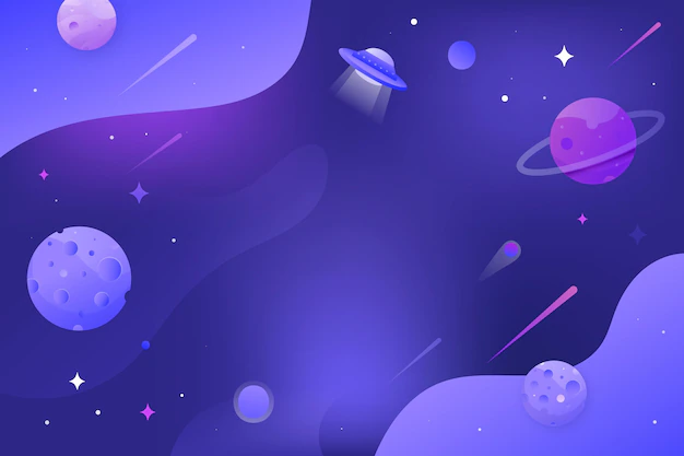 Free Vector | Cartoon galaxy background with planets