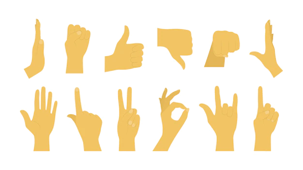 Free Vector | Cartoon hand gestures set