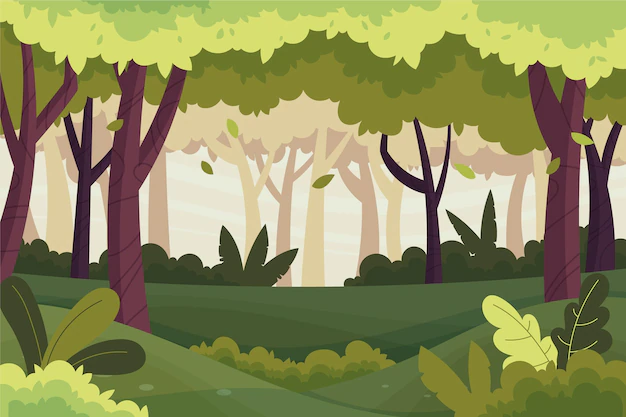 Free Vector | Cartoon jungle background