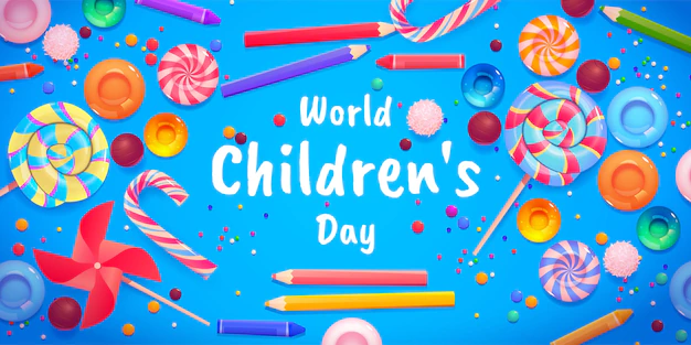 Free Vector | Cartoon world children's day background