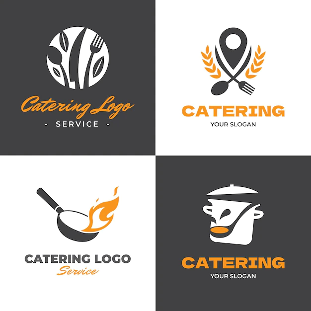 Free Vector | Catering logo template collection