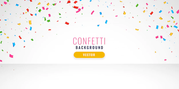 Free Vector | Celebration confetti background design banner