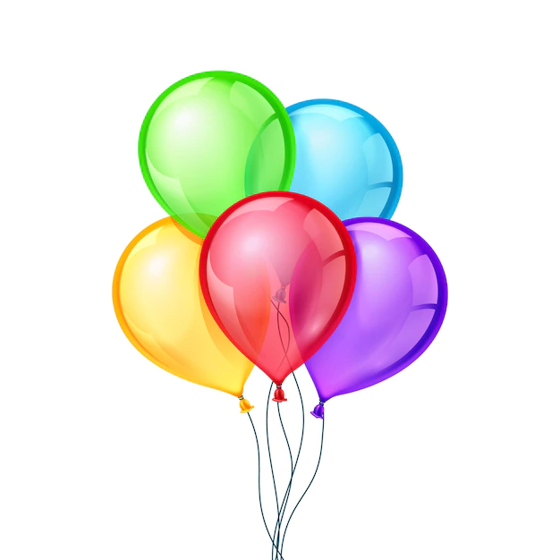 Free Vector | Celebratory balloons on isolated background