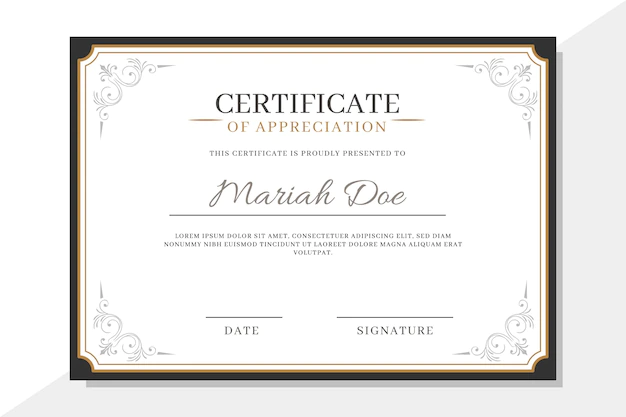 Free Vector | Certificate template with elegant elements