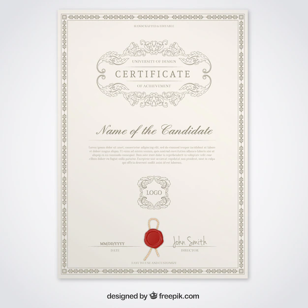 Free Vector | Certificate template