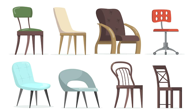 Free Vector | Chairs and armchairs set