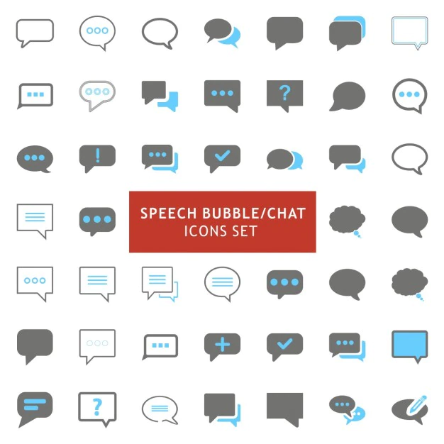 Free Vector | Chat icons set