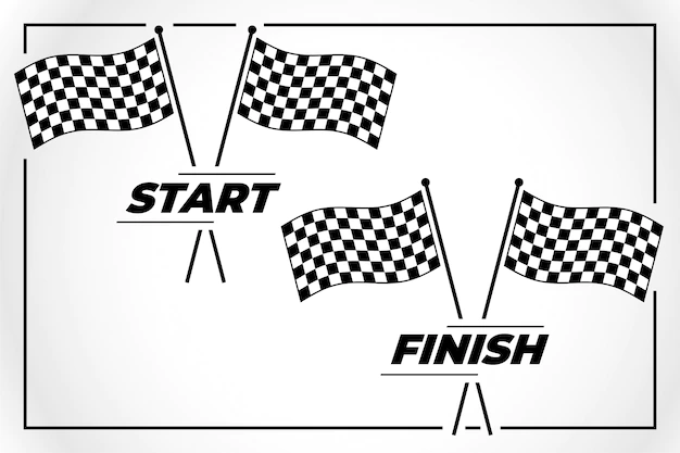 Free Vector | Checkered flag for start and finish race