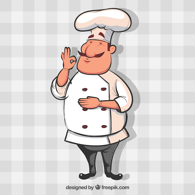 Free Vector | Chef's tablecloth background with chef