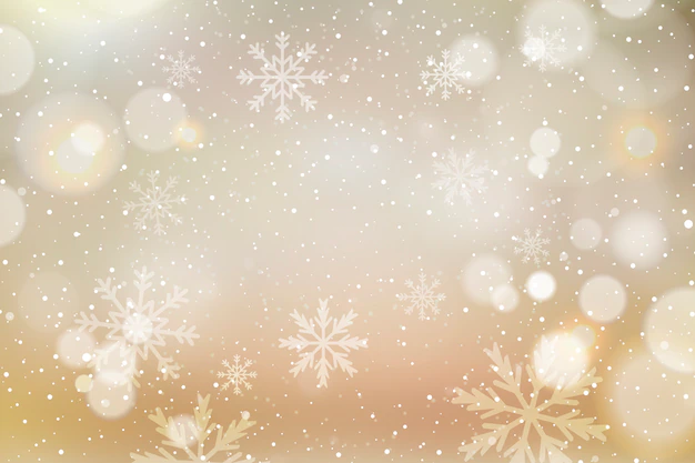 Free Vector | Christmas background with bokeh and snowflakes