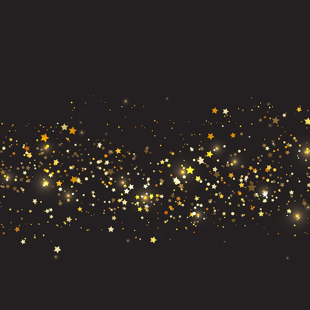 Free Vector | Christmas background with gold stars design