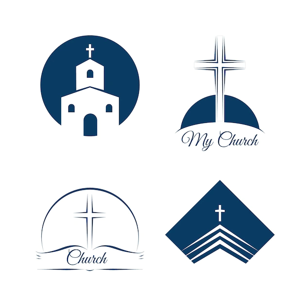 Free Vector | Church business company logo