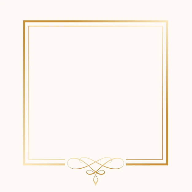 Free Vector | Classic golden ornamental frame on white background