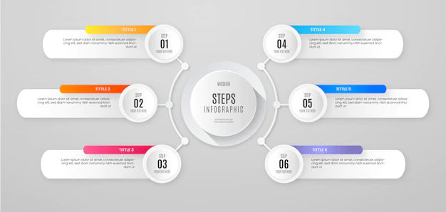 Free Vector | Clean infographic steps banner