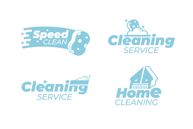 Free Vector | Cleaning logo design collection