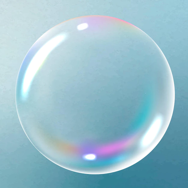 Free Vector | Clear bubble design element vector in blue background