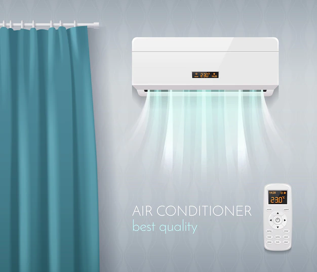 Free Vector | Climate control poster with air conditioning technology symbols realistic  illustration