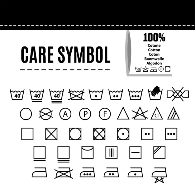 Free Vector | Clothes care symbols