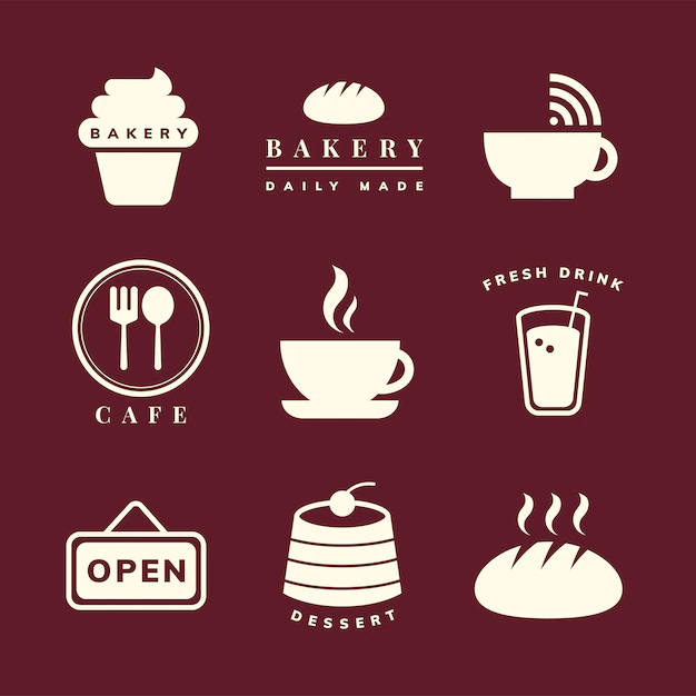 Free Vector | Coffee shop icon vector set