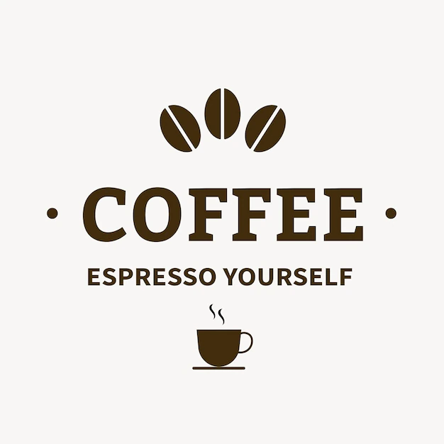 Free Vector | Coffee shop logo, food business template for branding design vector, espresso yourself text