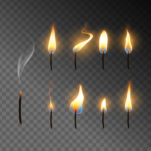 Free Vector | Collection of candles flame