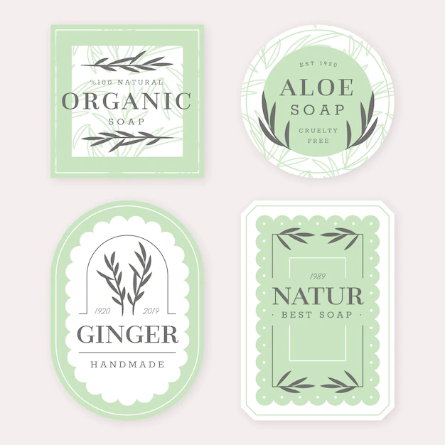 Free Vector | Collection of different soap labels