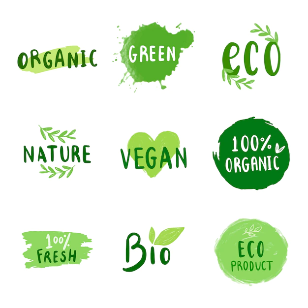 Free Vector | Collection of environmental friendly typography vectors