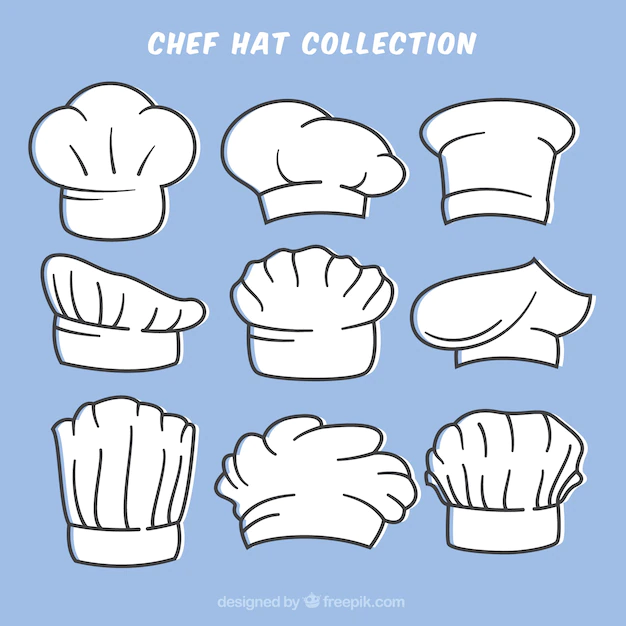 Free Vector | Collection of hand-drawn chef hats