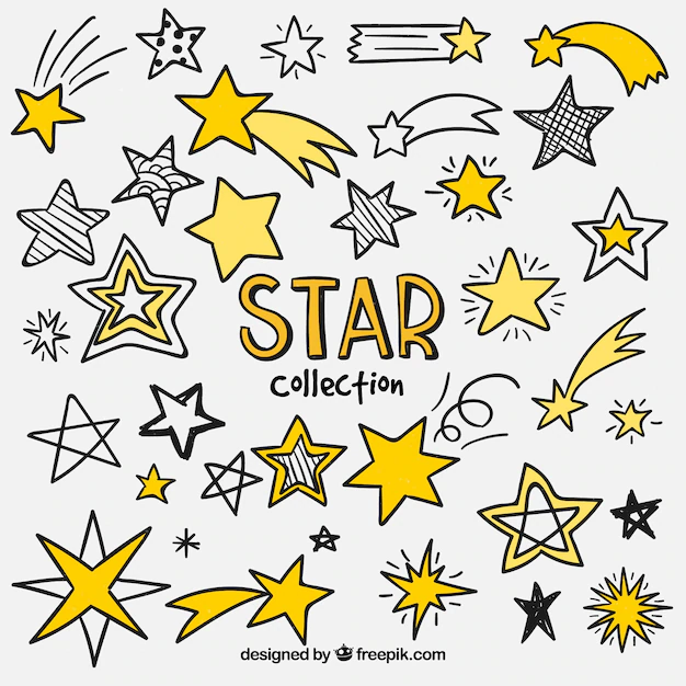 Free Vector | Collection of hand drawn star