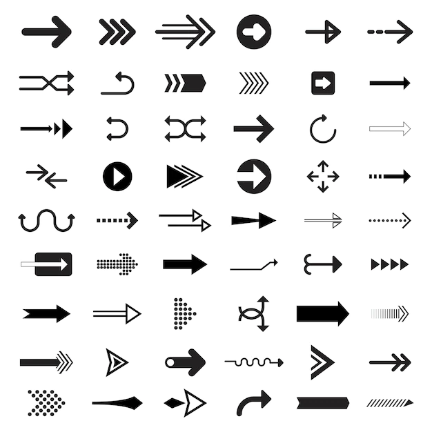 Free Vector | Collection of illustrated arrow signs
