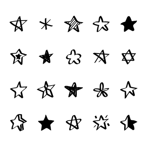 Free Vector | Collection of illustrated star icons