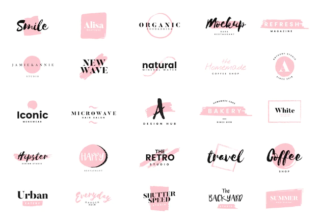 Free Vector | Collection of logos and branding vector