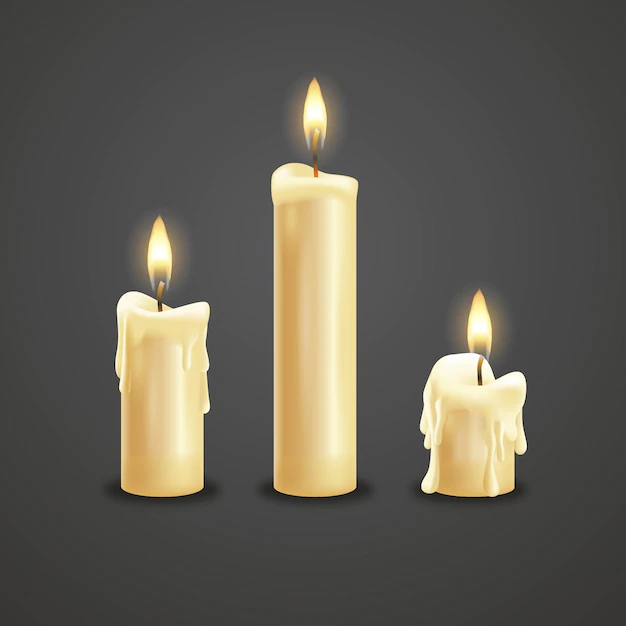 Free Vector | Collection of realistic christmas candles