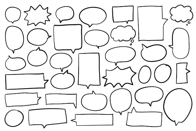 Free Vector | Collection of speech bubbles vector