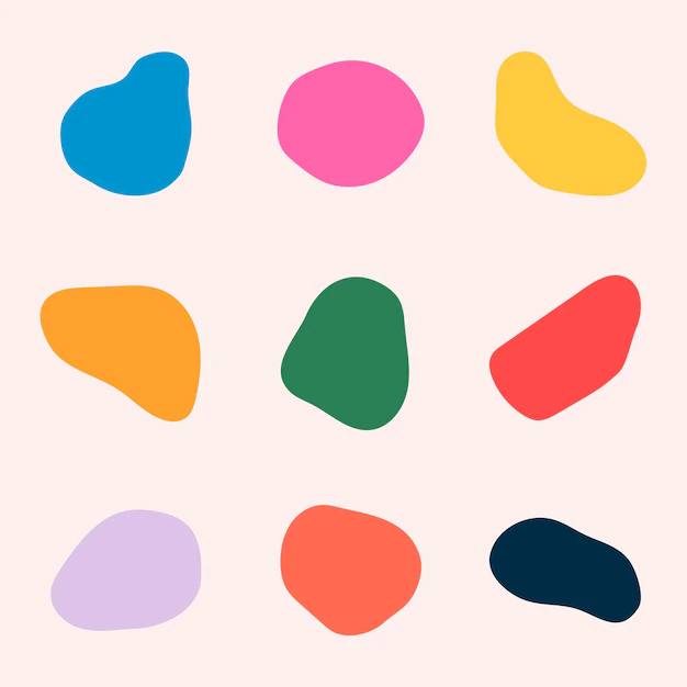 Free Vector | Colorful abstract shapes sticker  set