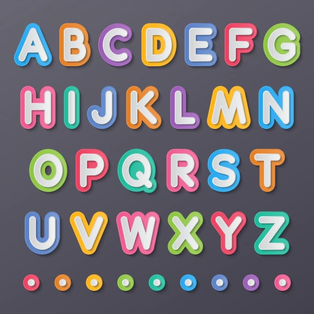 Free Vector | Colorful alphabet