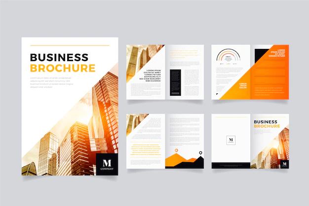 Free Vector | Colorful brochure template layout