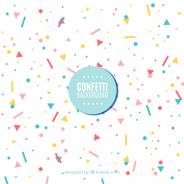 Free Vector | Colorful confetti background in flat style