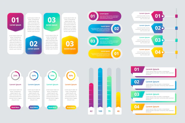 Free Vector | Colorful gradient infographic elements