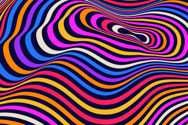 Free Vector | Colorful  groovy  hand drawn background