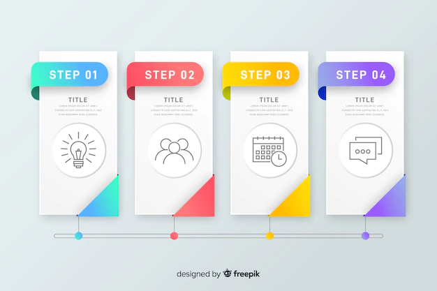 Free Vector | Colorful infographic steps flat design