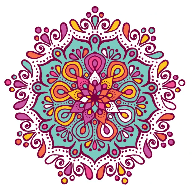 Free Vector | Colorful mandala with floral shapes